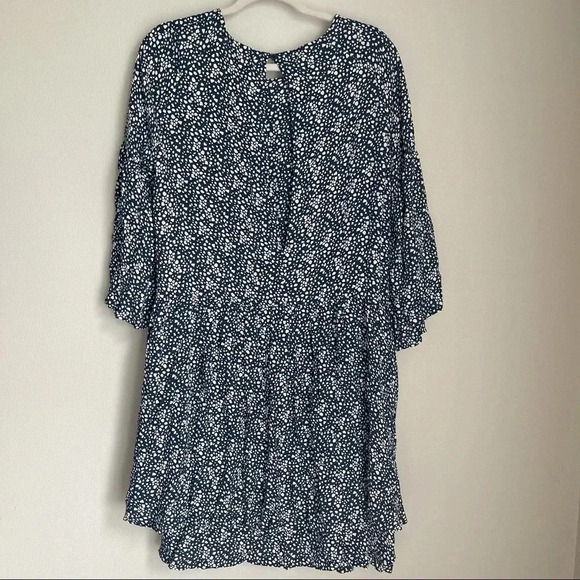 Just Female Anthro Blue Cream Spotted Dress S - Picture 5 of 8